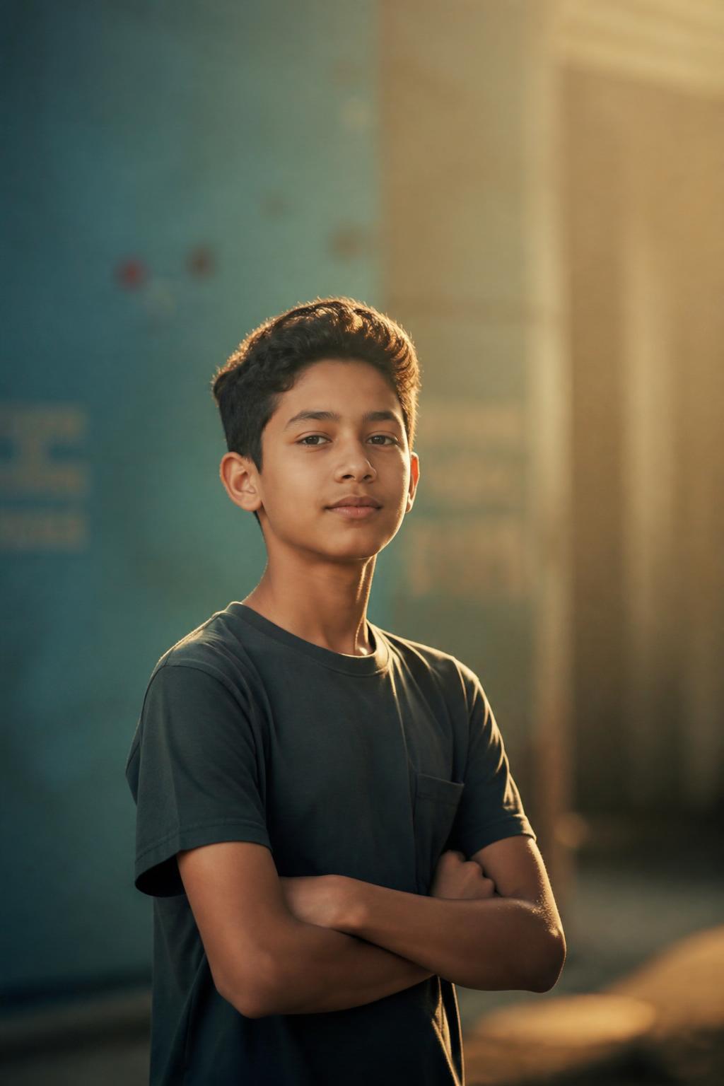 A confident young teenager